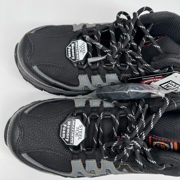 Skechers Men's 7.5 Work Relaxed Fit Holdredge Rebem Steel Toe Boots Style 77108 - Picture 6 of 12